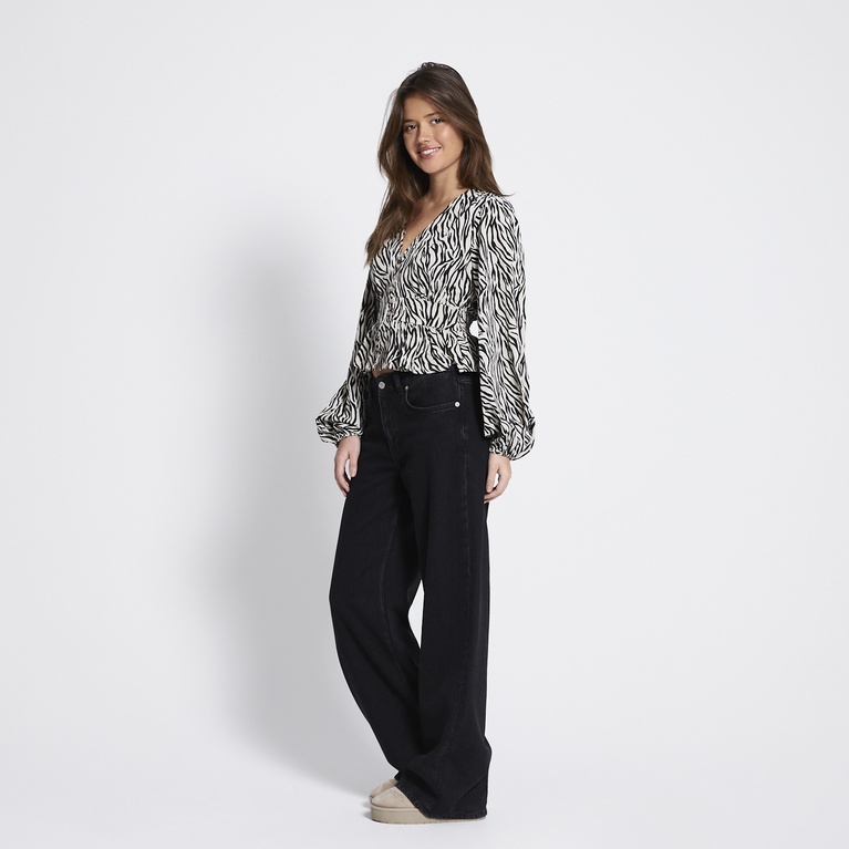 Sculpted peplum blouse "Gioa" Print 1